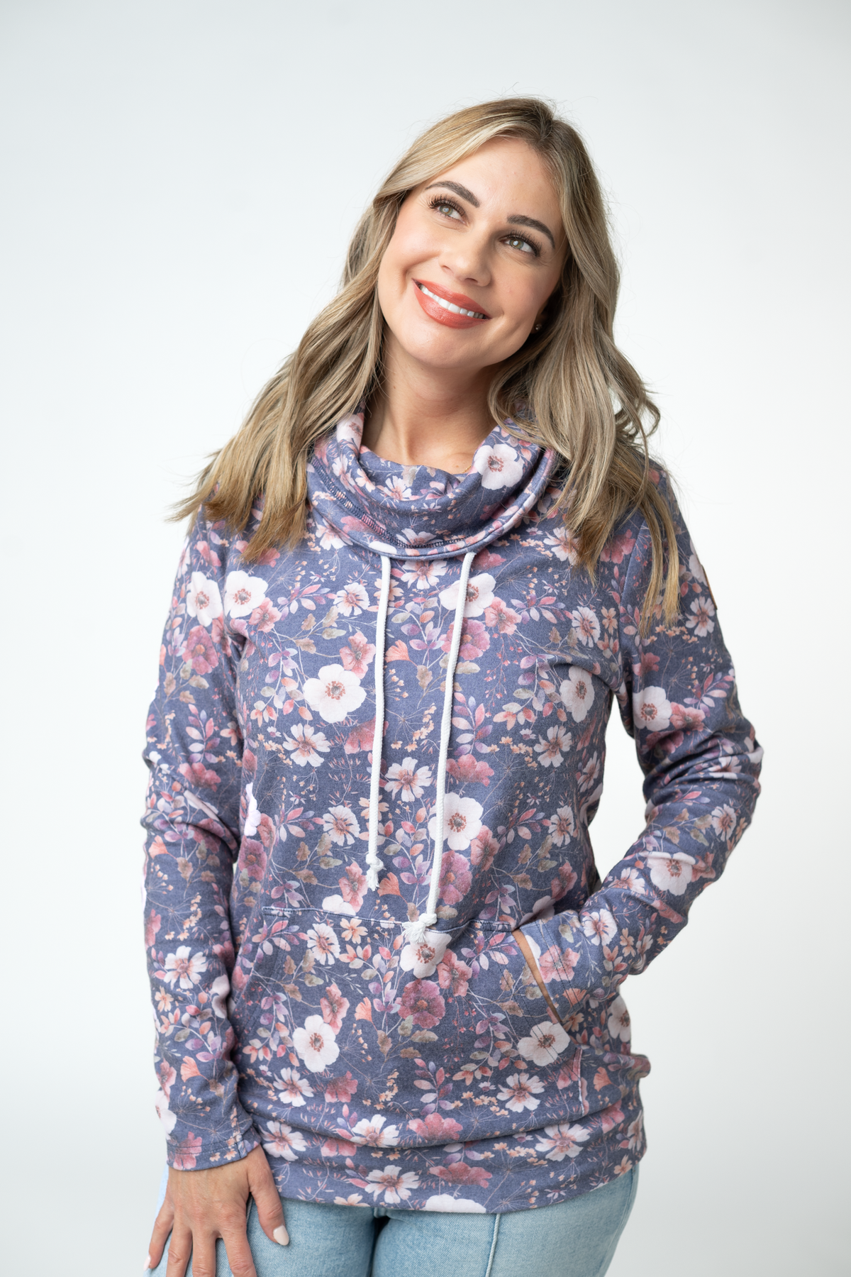Michelle Mae Classic Funnel Neck - Blushwood Floral