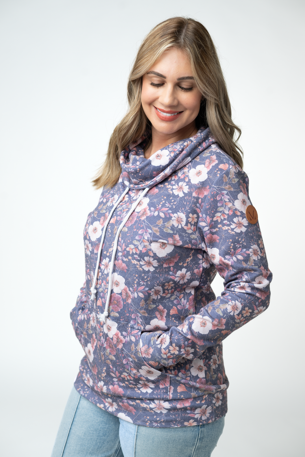 Michelle Mae Classic Funnel Neck - Blushwood Floral