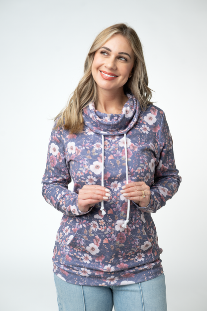 Michelle Mae Classic Funnel Neck - Blushwood Floral