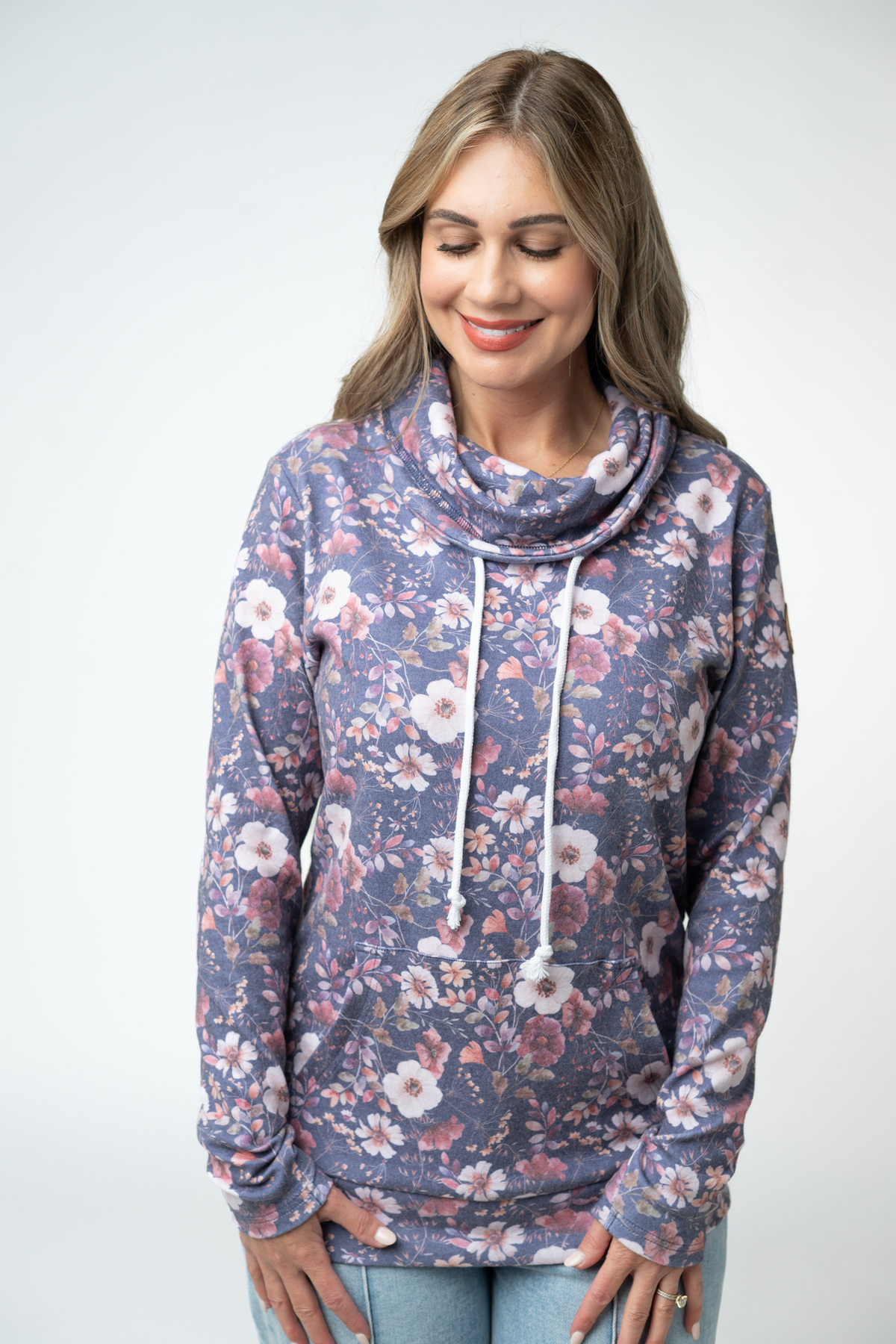 Michelle Mae Classic Funnel Neck - Blushwood Floral