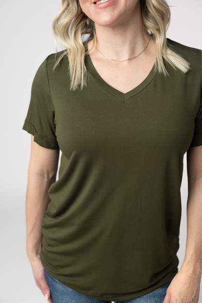 Michelle Mae Sophie Top - Dark Olive