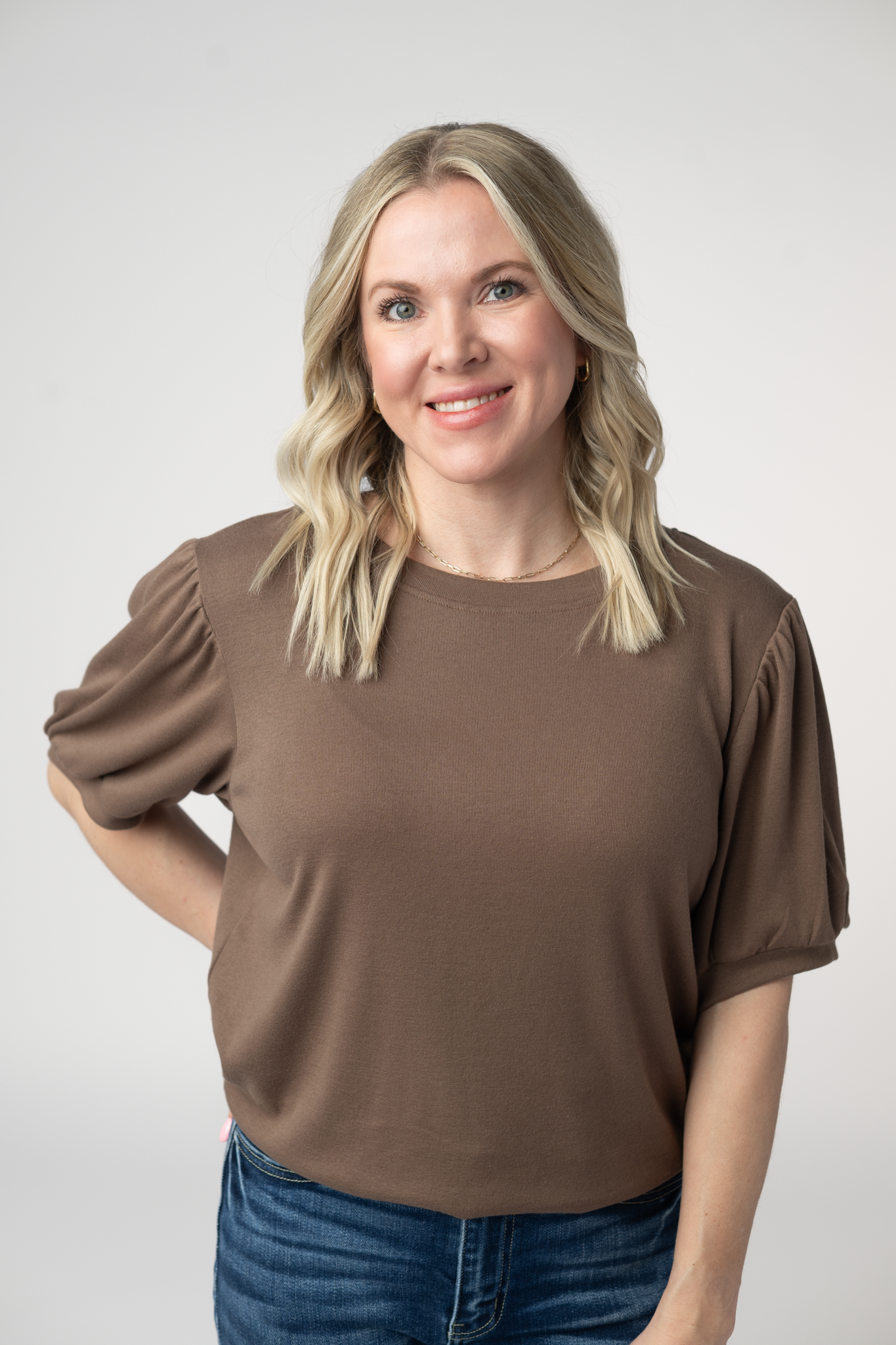 Michelle Mae Katie Cozy Top - Mocha