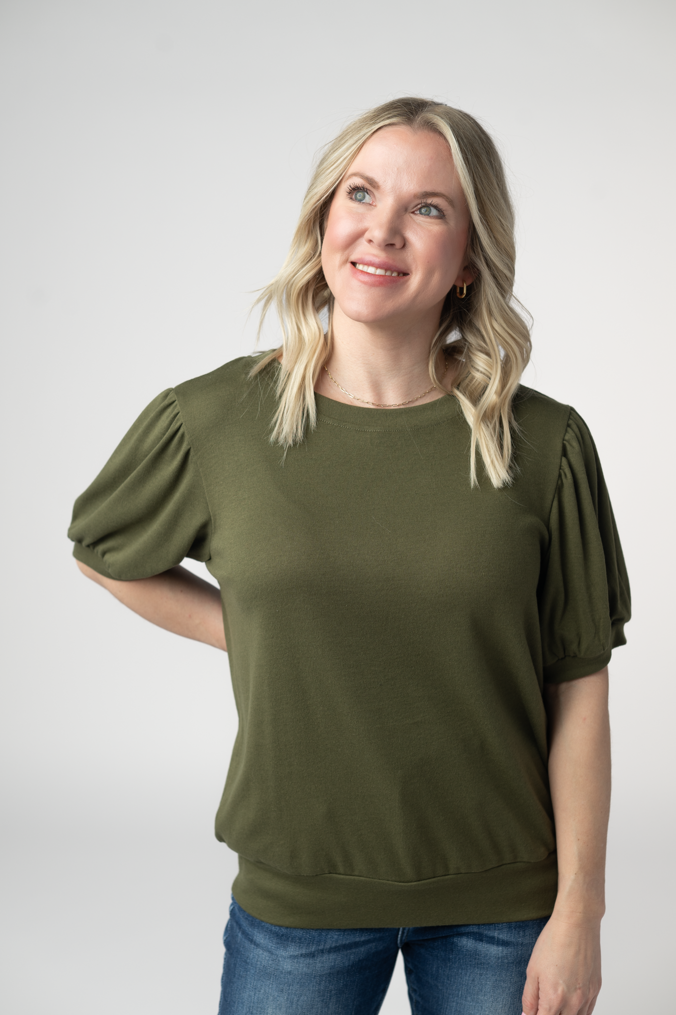 Michelle Mae Katie Cozy Top - Olive
