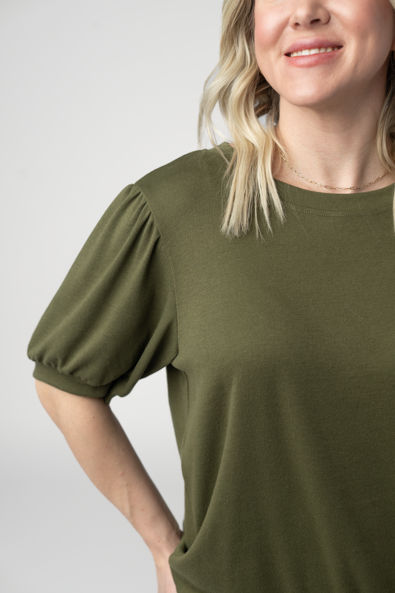 Michelle Mae Katie Cozy Top - Olive