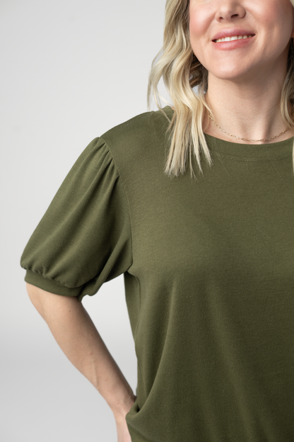 Michelle Mae Katie Cozy Top - Olive