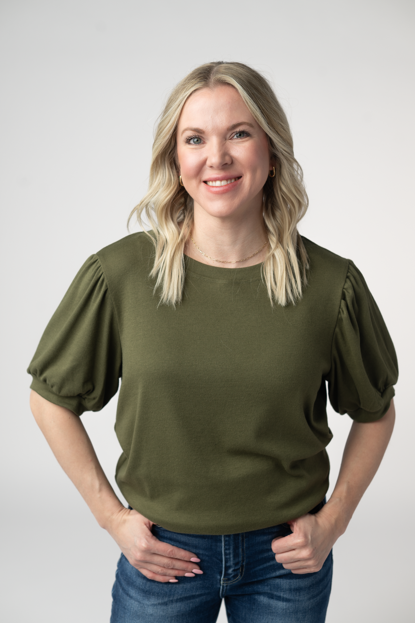 Michelle Mae Katie Cozy Top - Olive