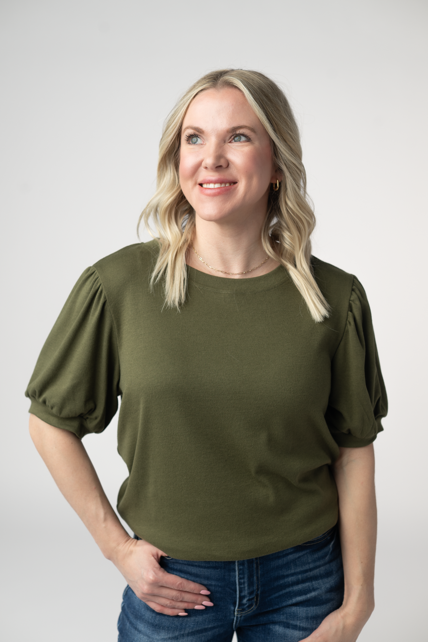 Michelle Mae Katie Cozy Top - Olive