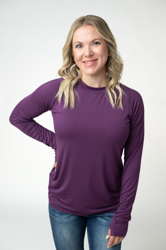 PREORDER: Michelle Mae Blair Long Sleeve Top - Purple