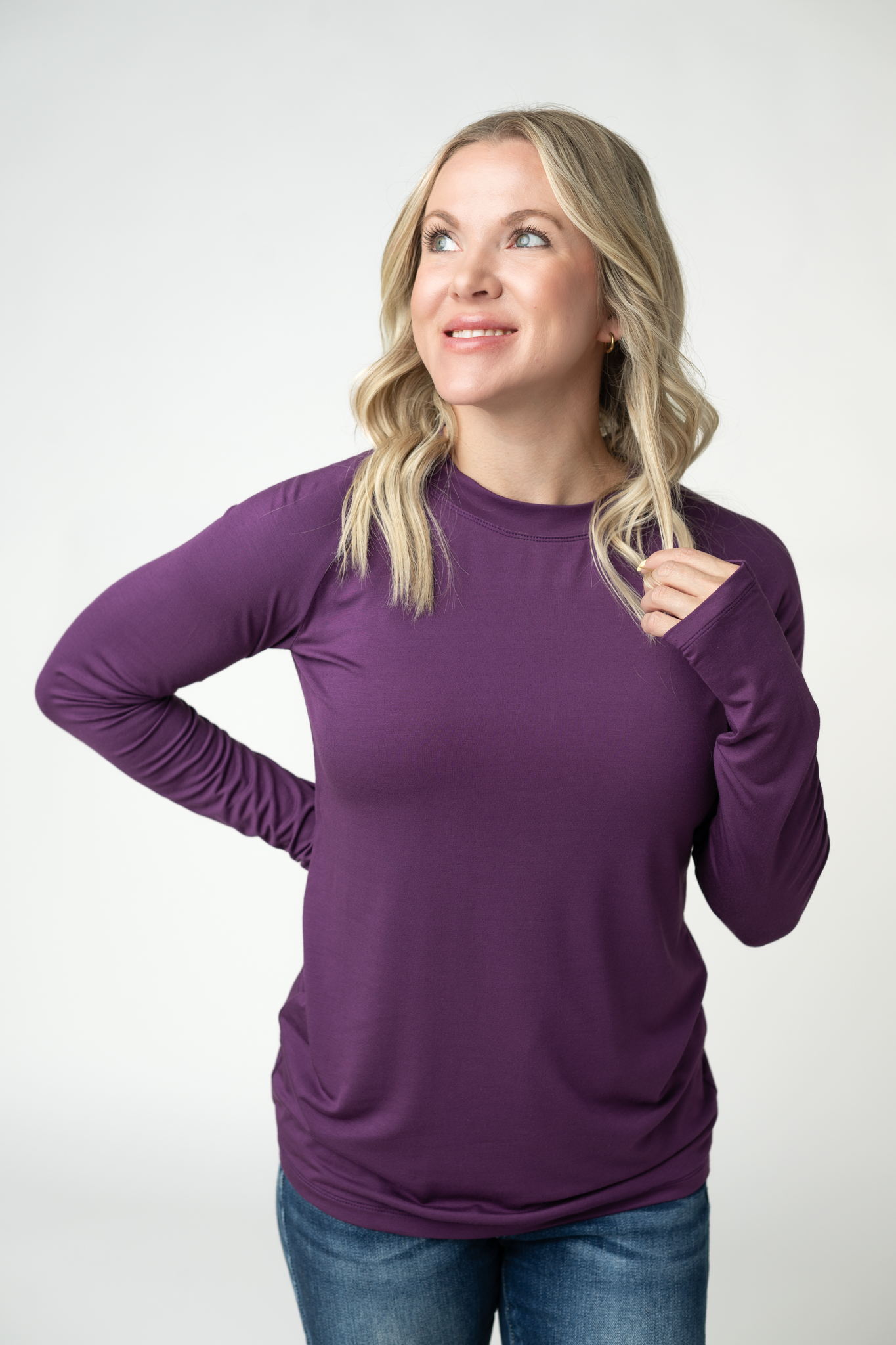 PREORDER: Michelle Mae Blair Long Sleeve Top - Purple