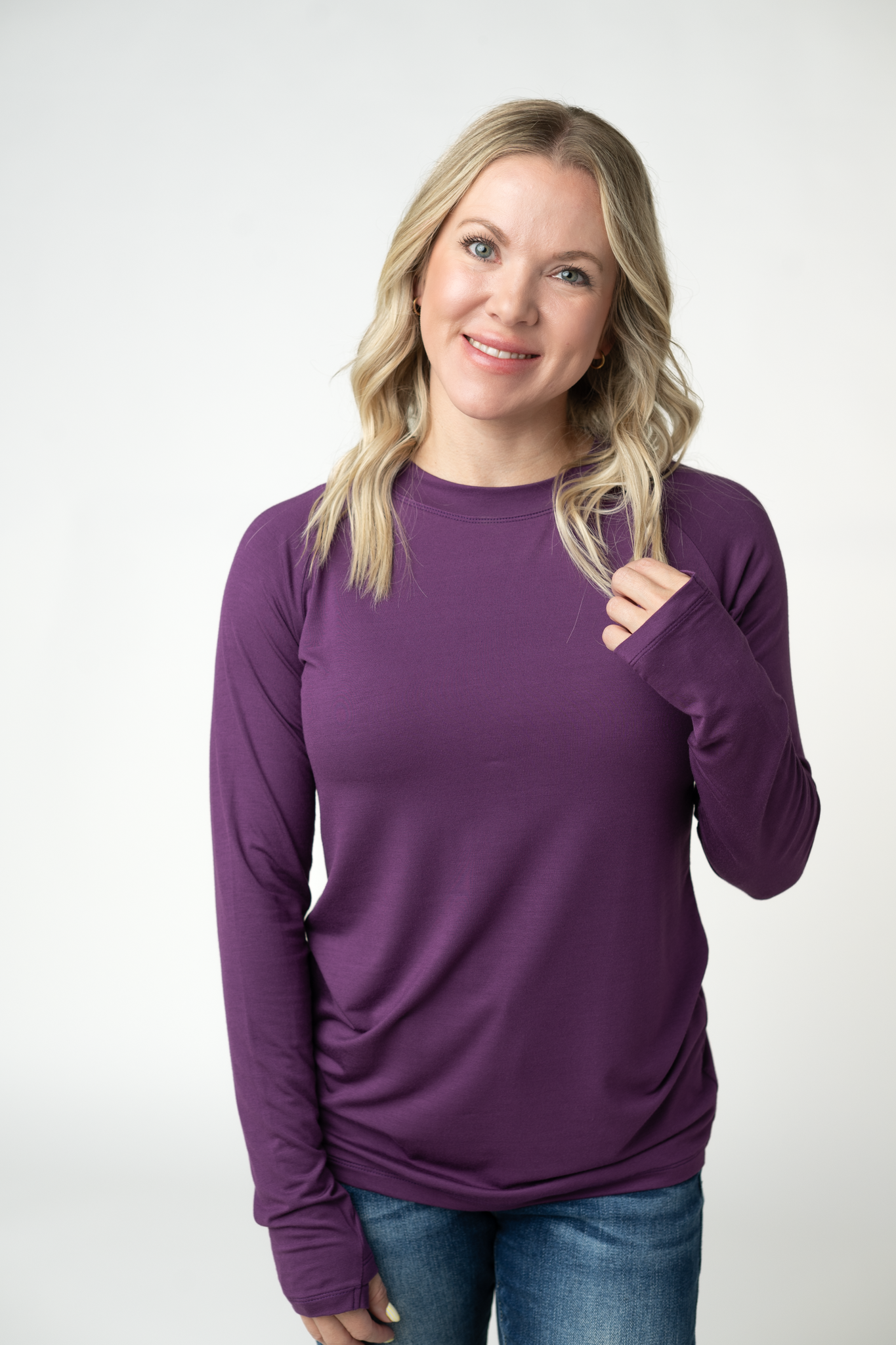 PREORDER: Michelle Mae Blair Long Sleeve Top - Purple