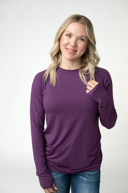 PREORDER: Michelle Mae Blair Long Sleeve Top - Purple