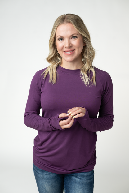 PREORDER: Michelle Mae Blair Long Sleeve Top - Purple