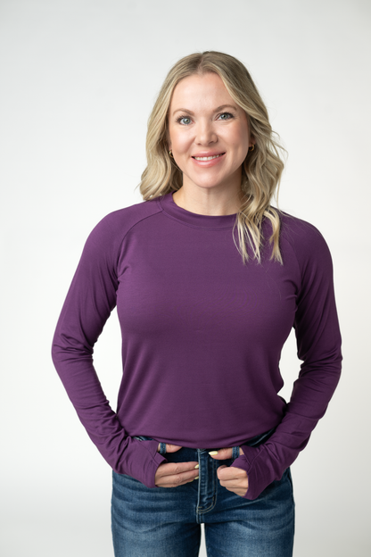 PREORDER: Michelle Mae Blair Long Sleeve Top - Purple