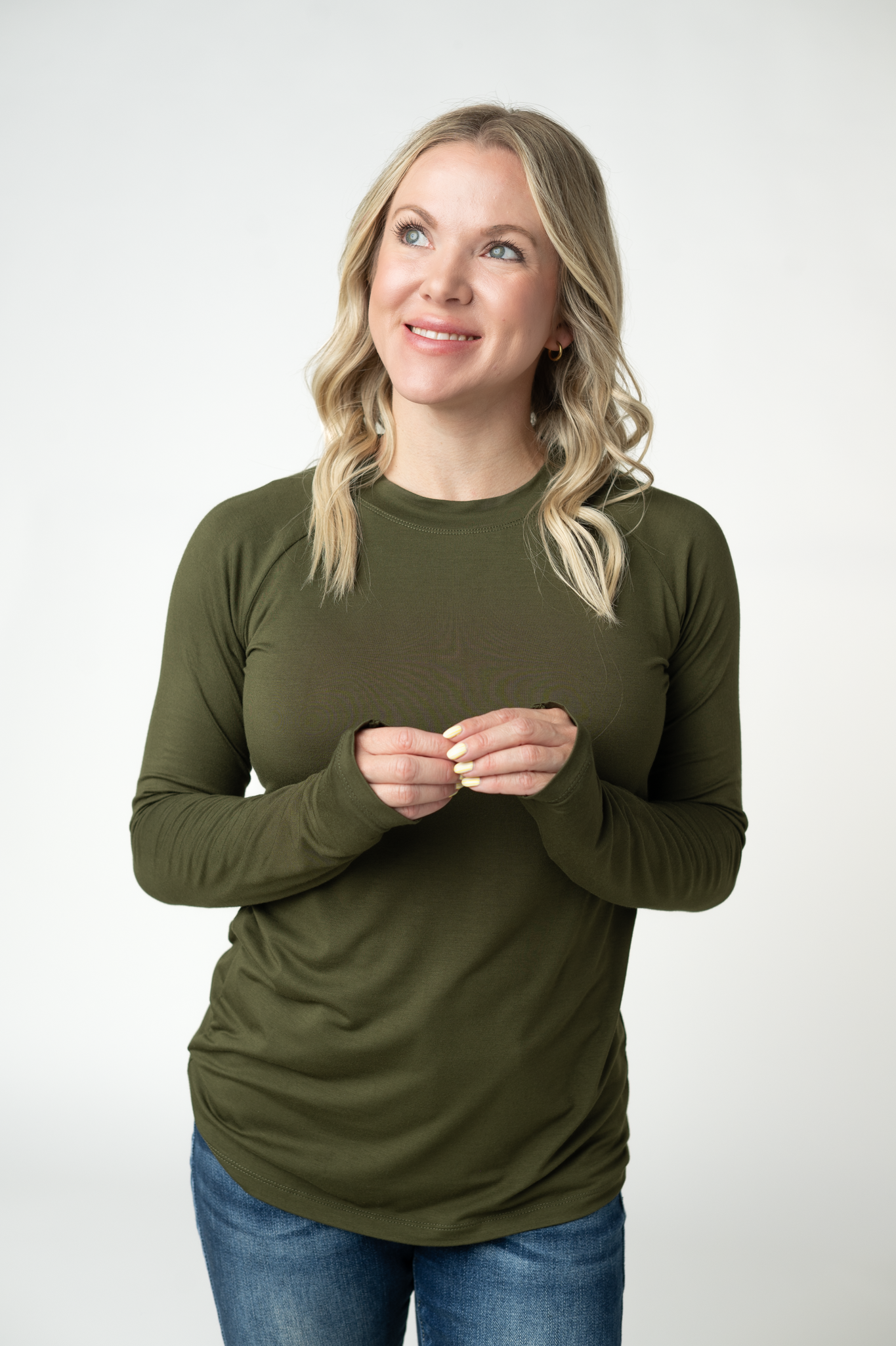 Michelle Mae Blair Long Sleeve Top - Dark Olive