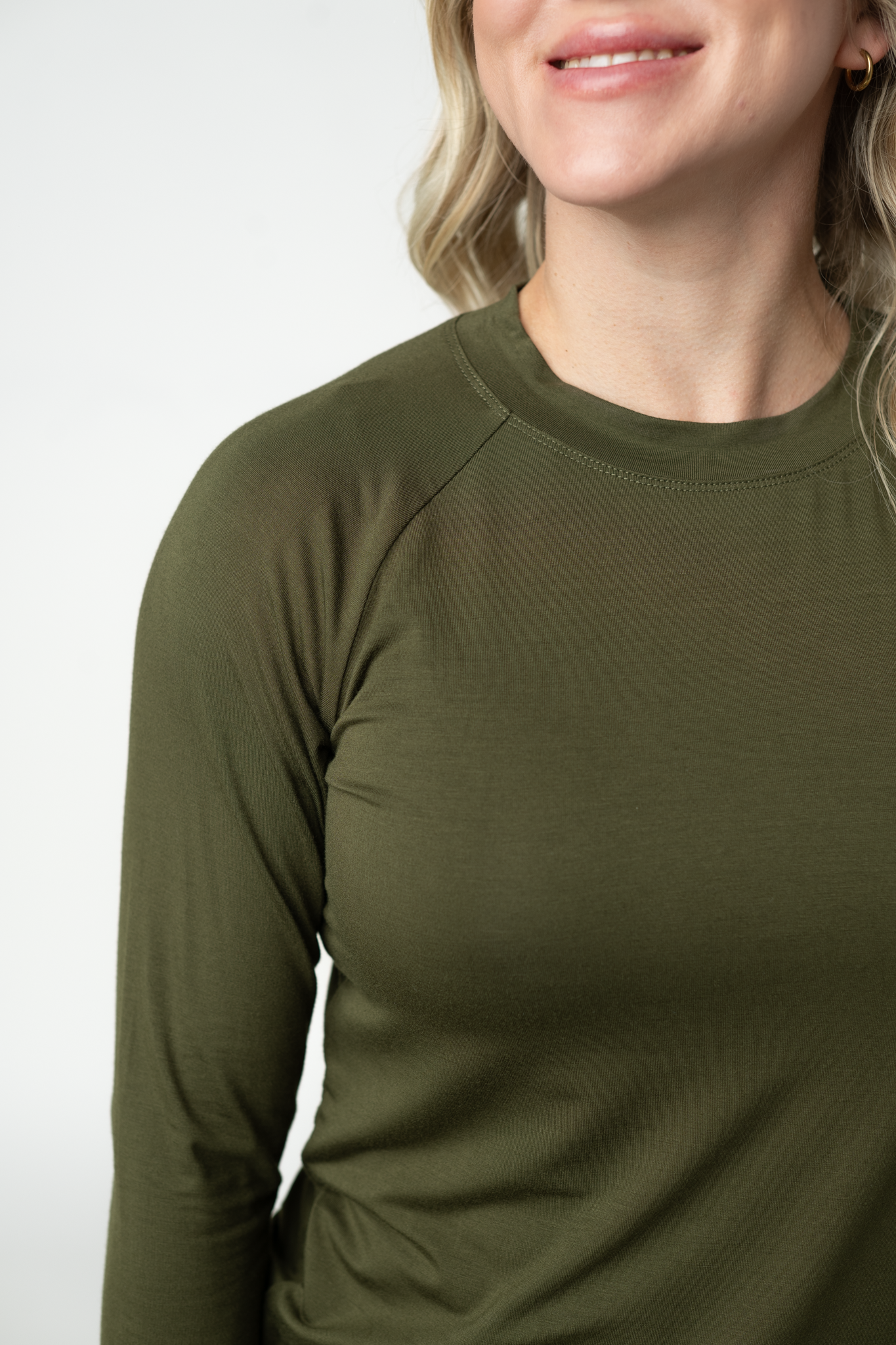Michelle Mae Blair Long Sleeve Top - Dark Olive