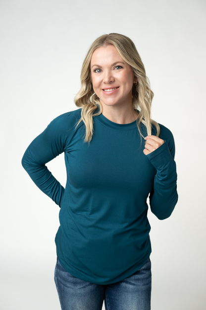 Michelle Mae Blair Long Sleeve Top - Teal