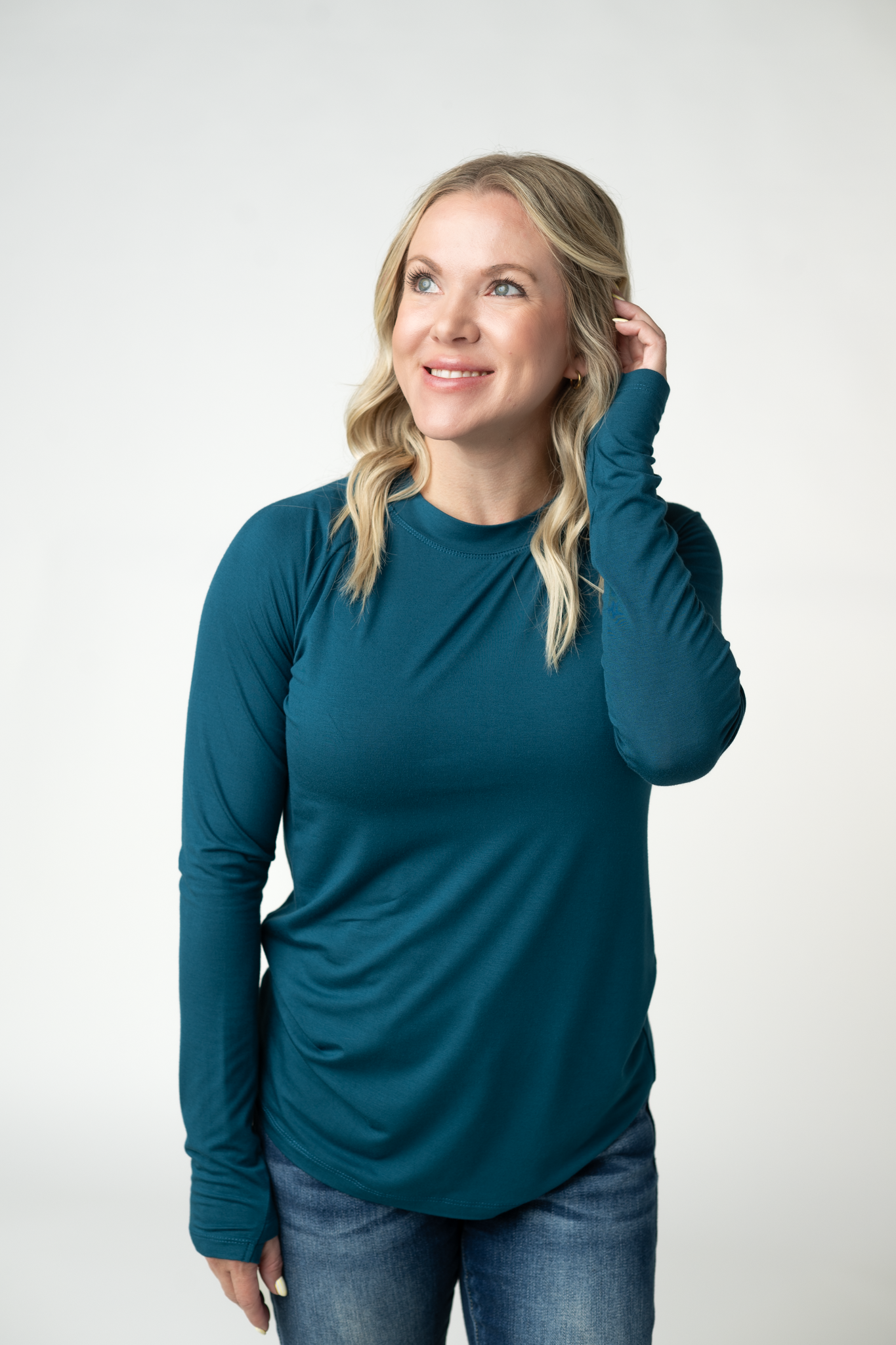 Michelle Mae Blair Long Sleeve Top - Teal