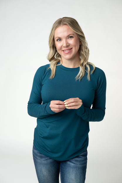 Michelle Mae Blair Long Sleeve Top - Teal