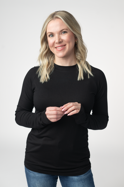 Michelle Mae Blair Long Sleeve Top - Black