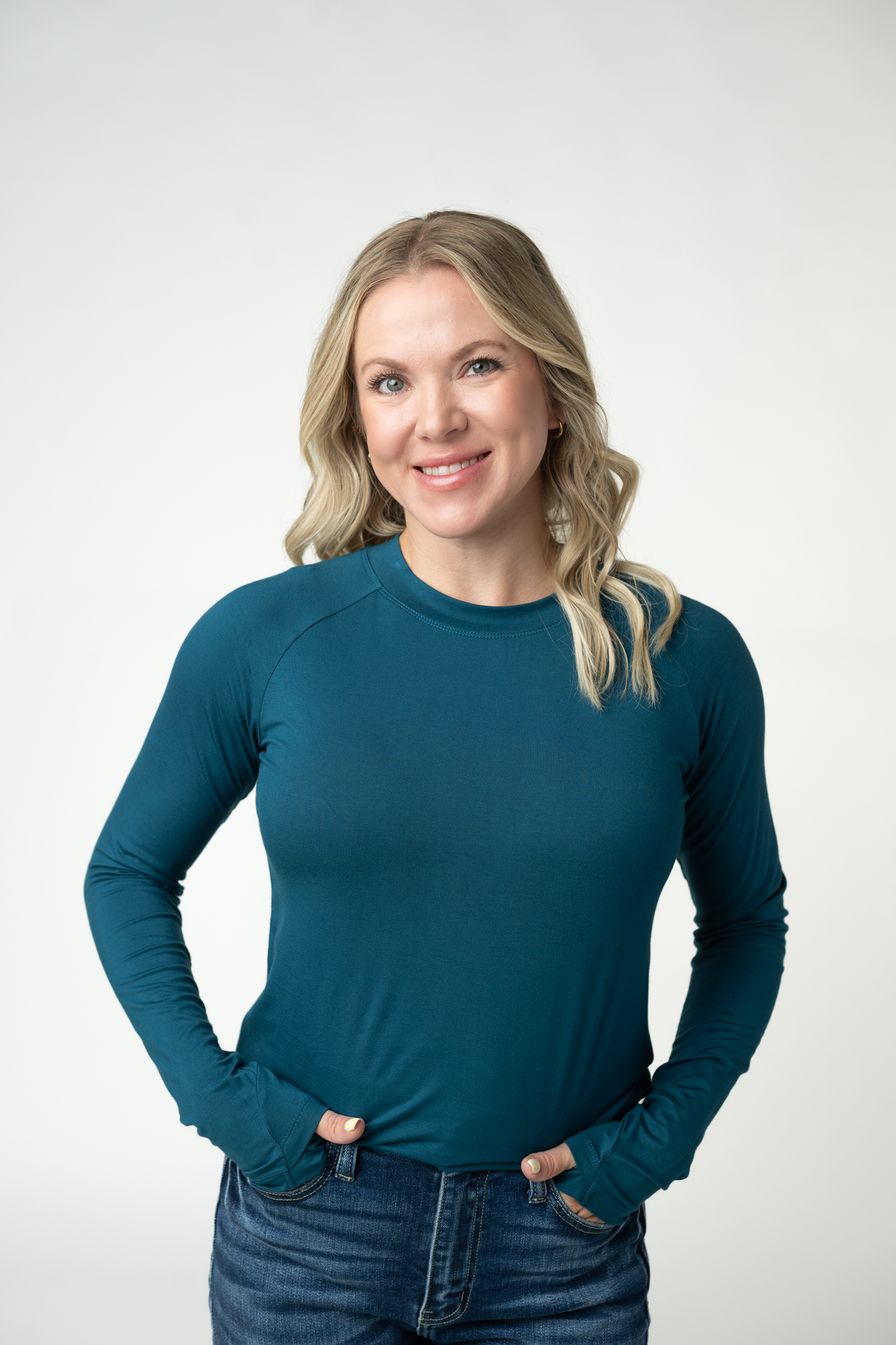 Michelle Mae Blair Long Sleeve Top - Teal