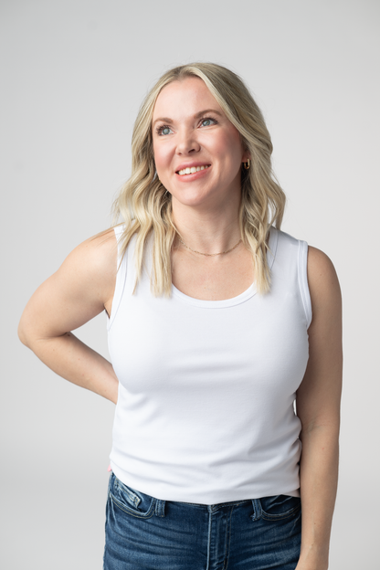 Michelle Mae Ava Tank- White