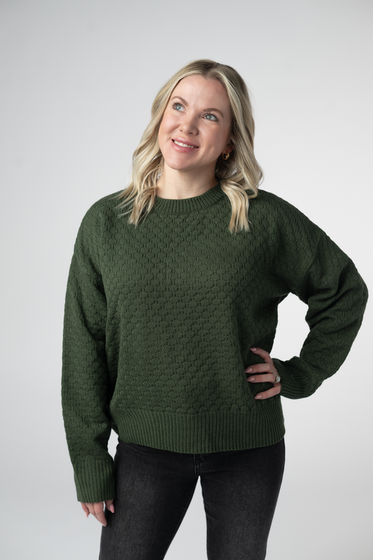 Michelle Mae Gianna Pullover Sweater - Olive