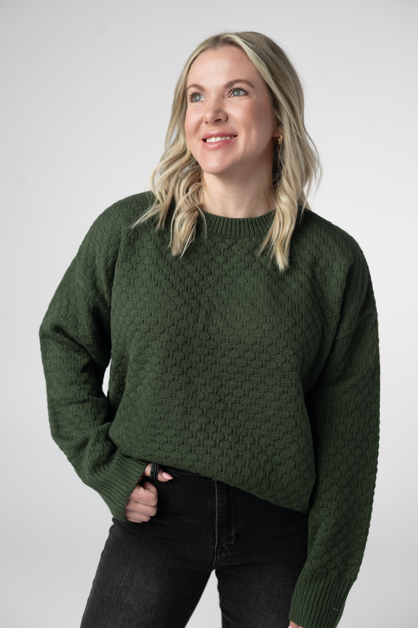 Michelle Mae Gianna Pullover Sweater - Olive