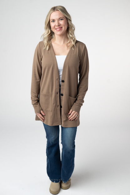Michelle Mae Cori Cardigan - Mocha
