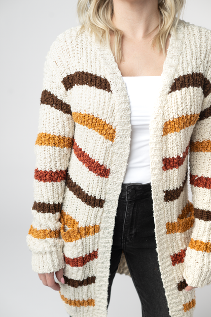 Michelle Mae Fall Striped Cardigan