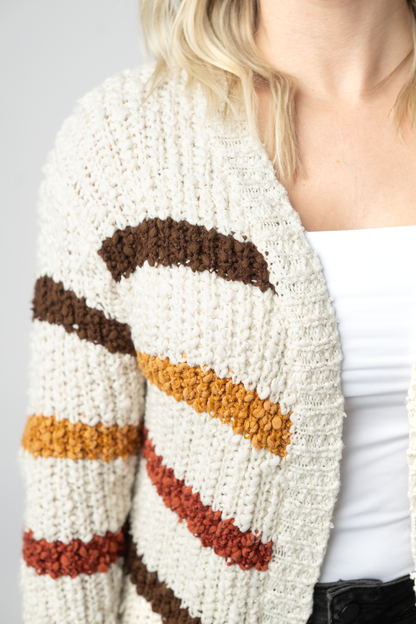 Michelle Mae Fall Striped Cardigan