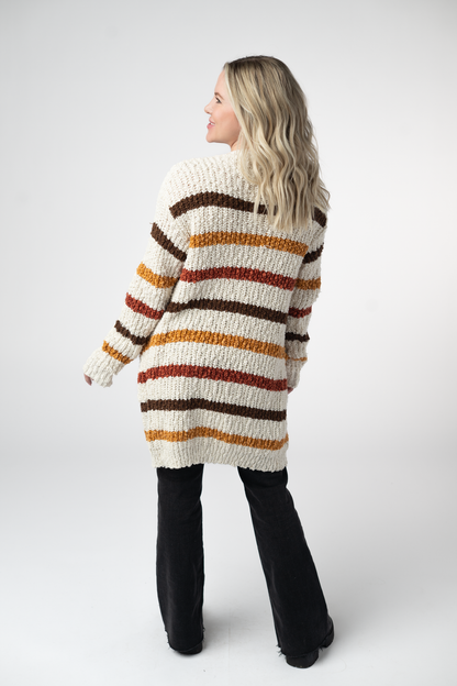 Michelle Mae Fall Striped Cardigan