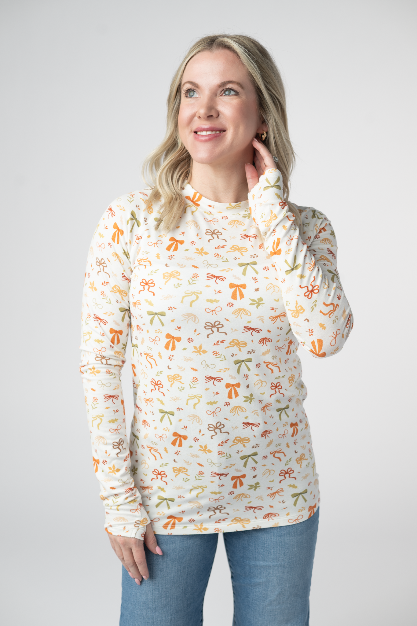 Michelle Mae Blair Long Sleeve Top - Harvest Bows