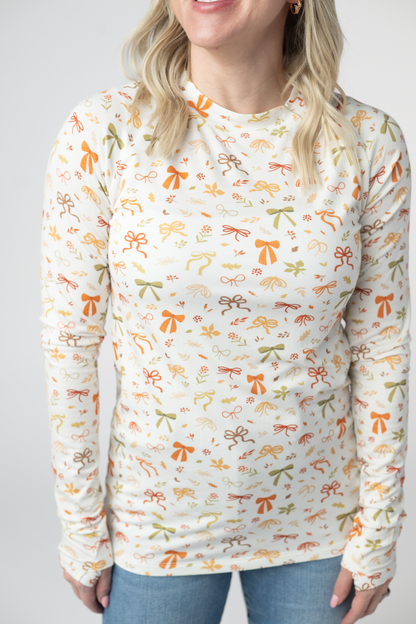 Michelle Mae Blair Long Sleeve Top - Harvest Bows