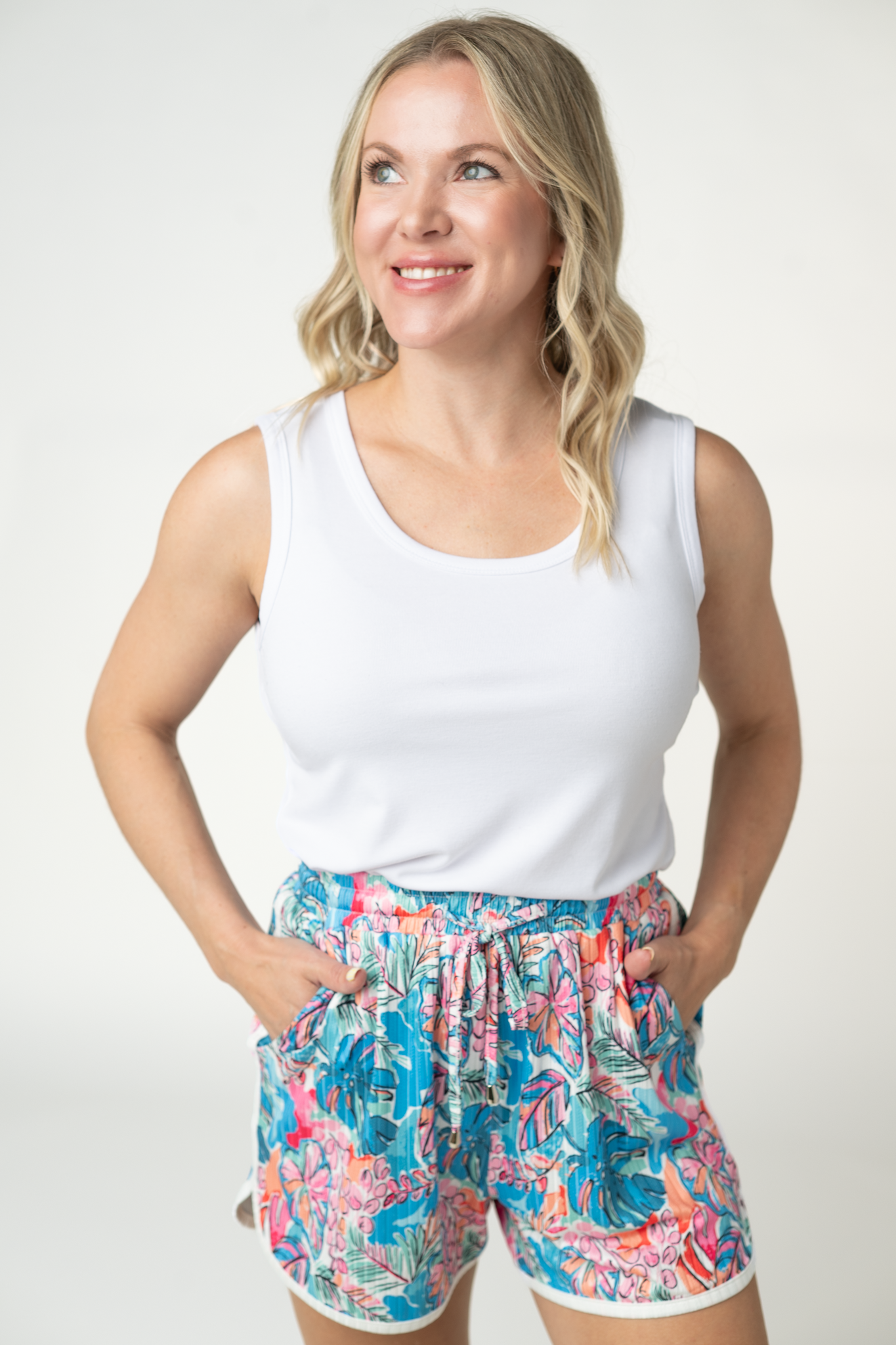 Michelle Mae Nova Summer Shorts - Tropical Palm