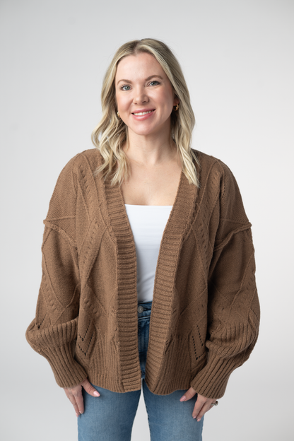 Michelle Mae Willow Cardigan - Mocha