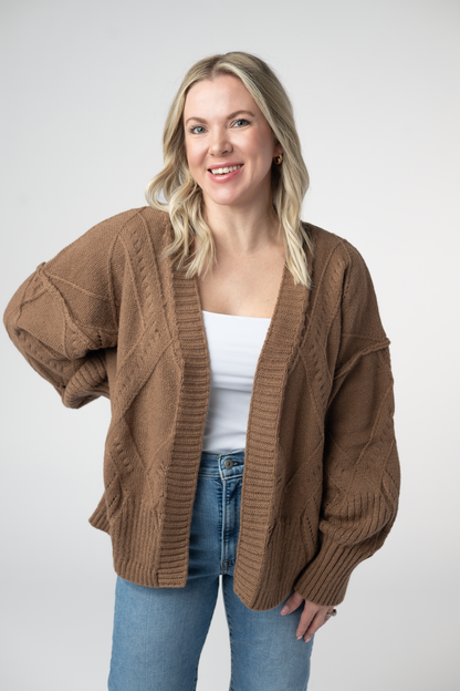 Michelle Mae Willow Cardigan - Mocha
