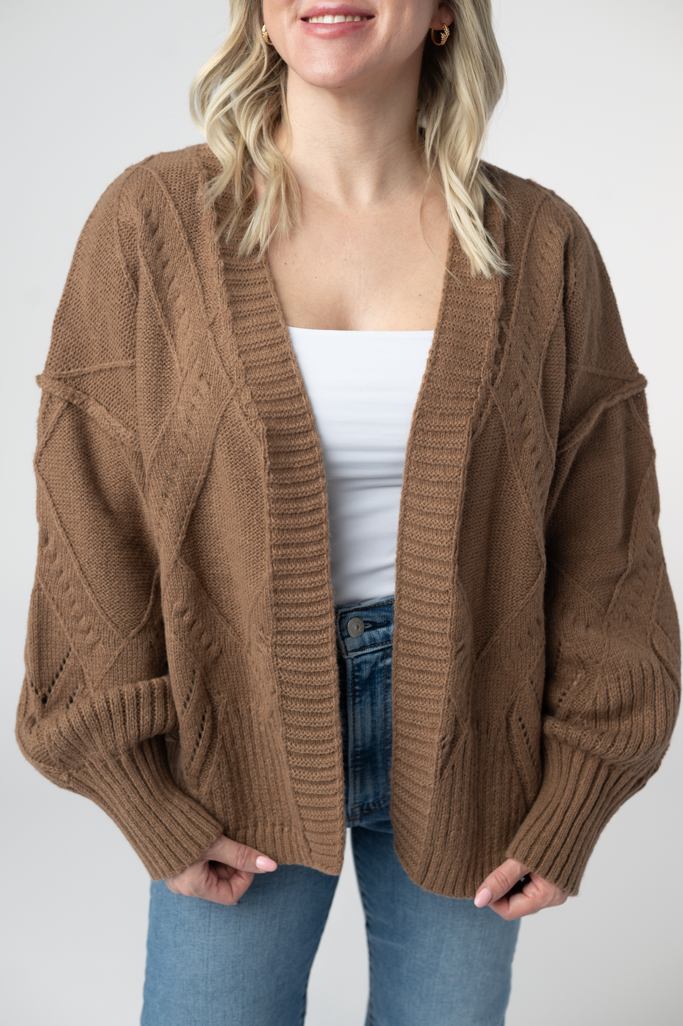 Michelle Mae Willow Cardigan - Mocha