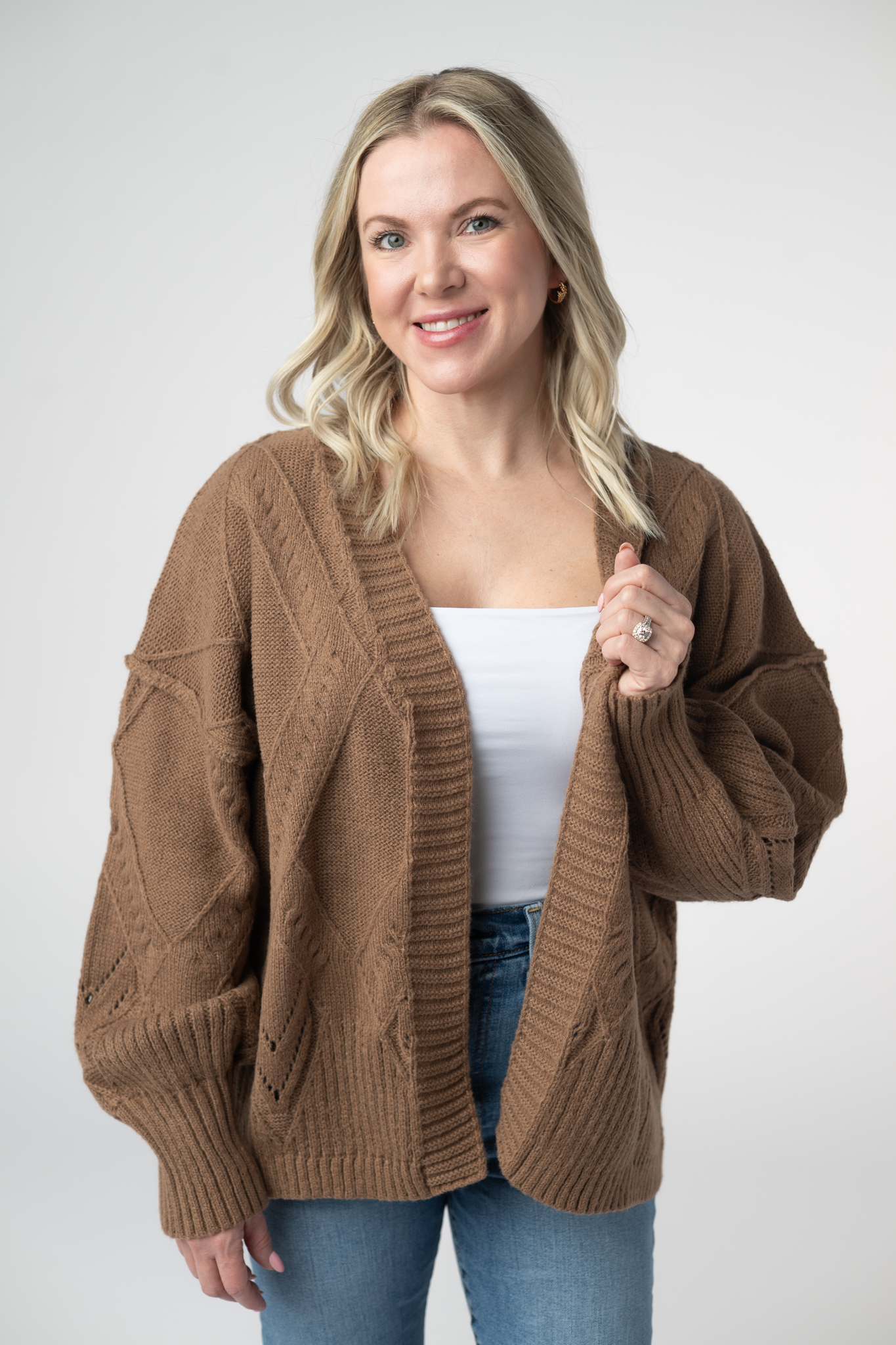 Michelle Mae Willow Cardigan - Mocha