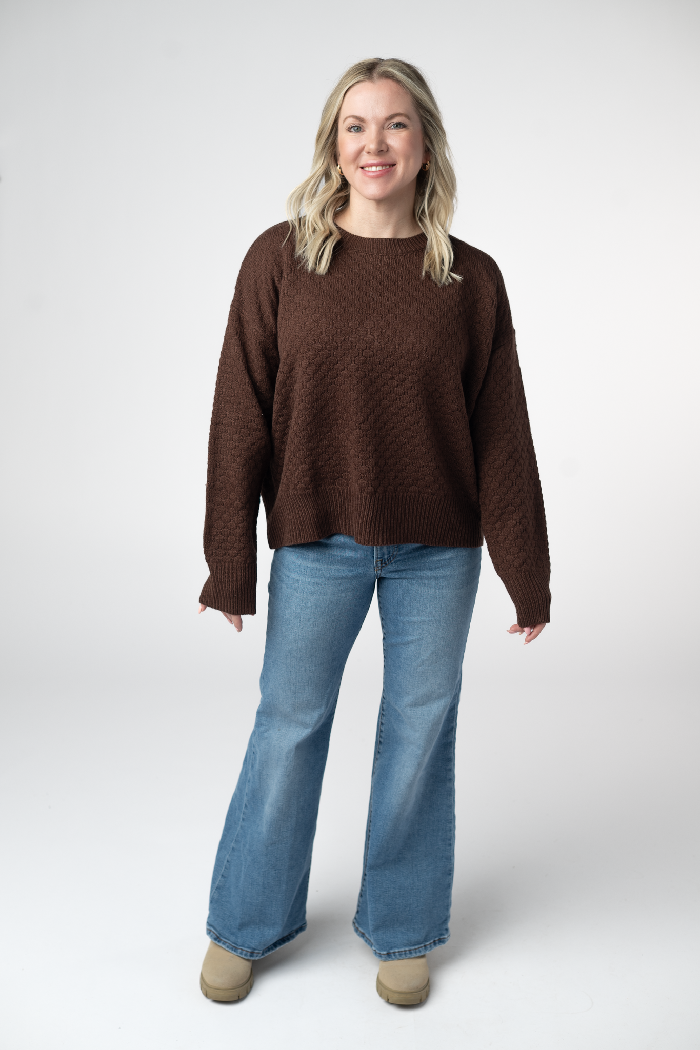 Michelle Mae Gianna Pullover Sweater - Brown
