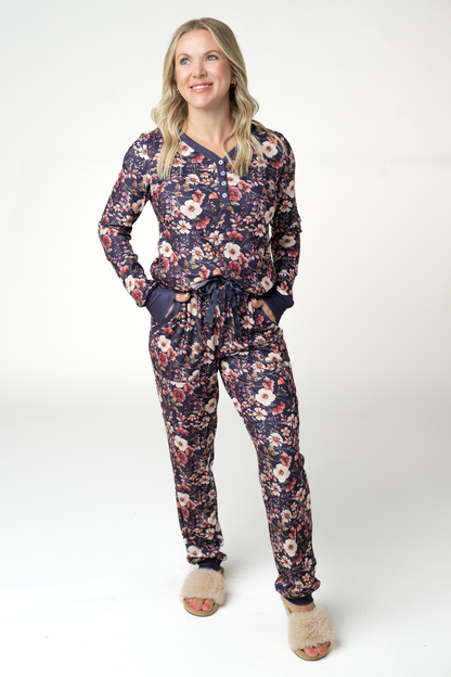 Michelle Mae Cozy Pajama Set - Blushwood Floral