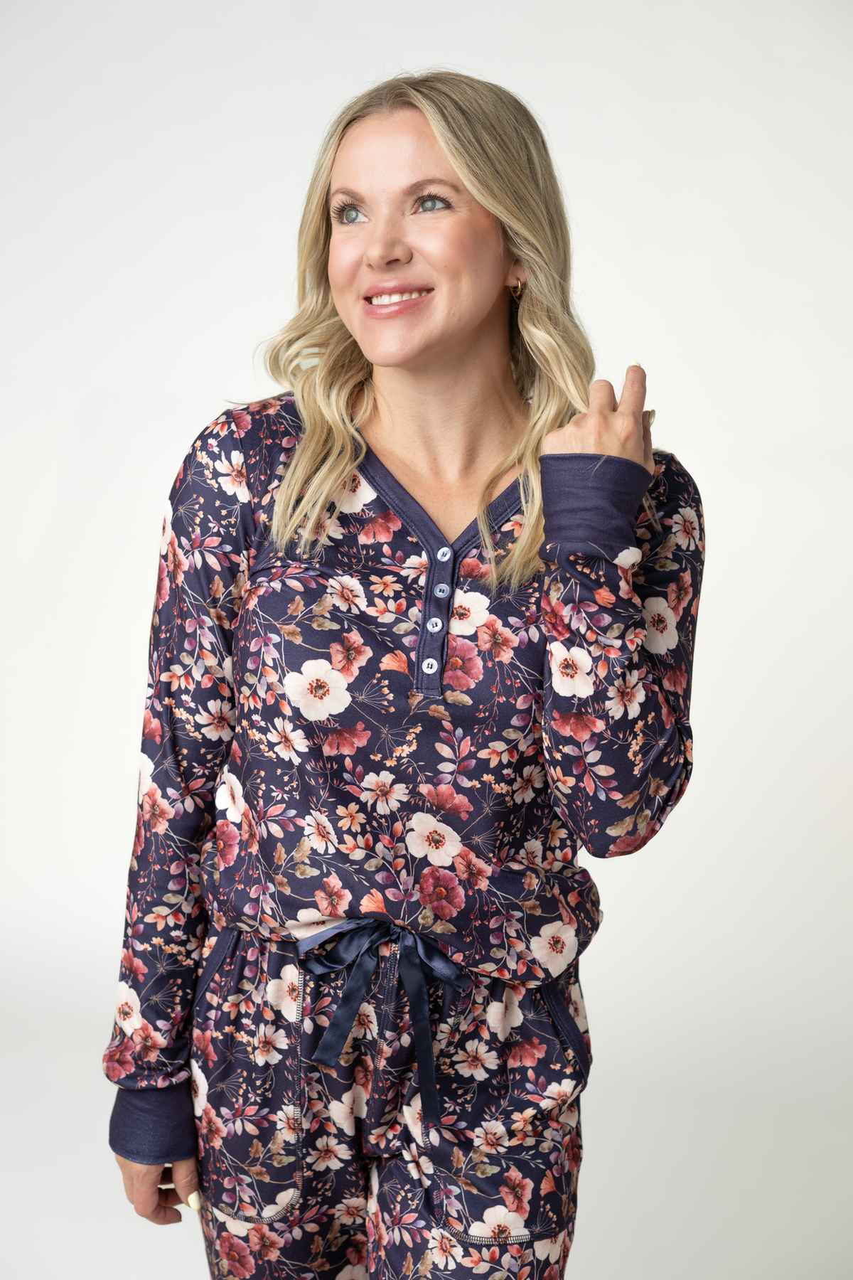 Michelle Mae Cozy Pajama Set - Blushwood Floral