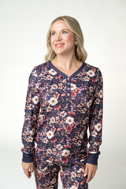 Michelle Mae Cozy Pajama Set - Blushwood Floral