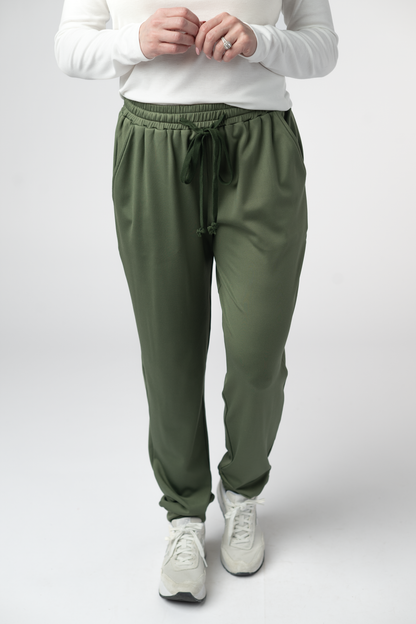 Michelle Mae Cloud Joggers - Olive
