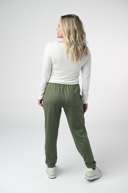 Michelle Mae Cloud Joggers - Olive