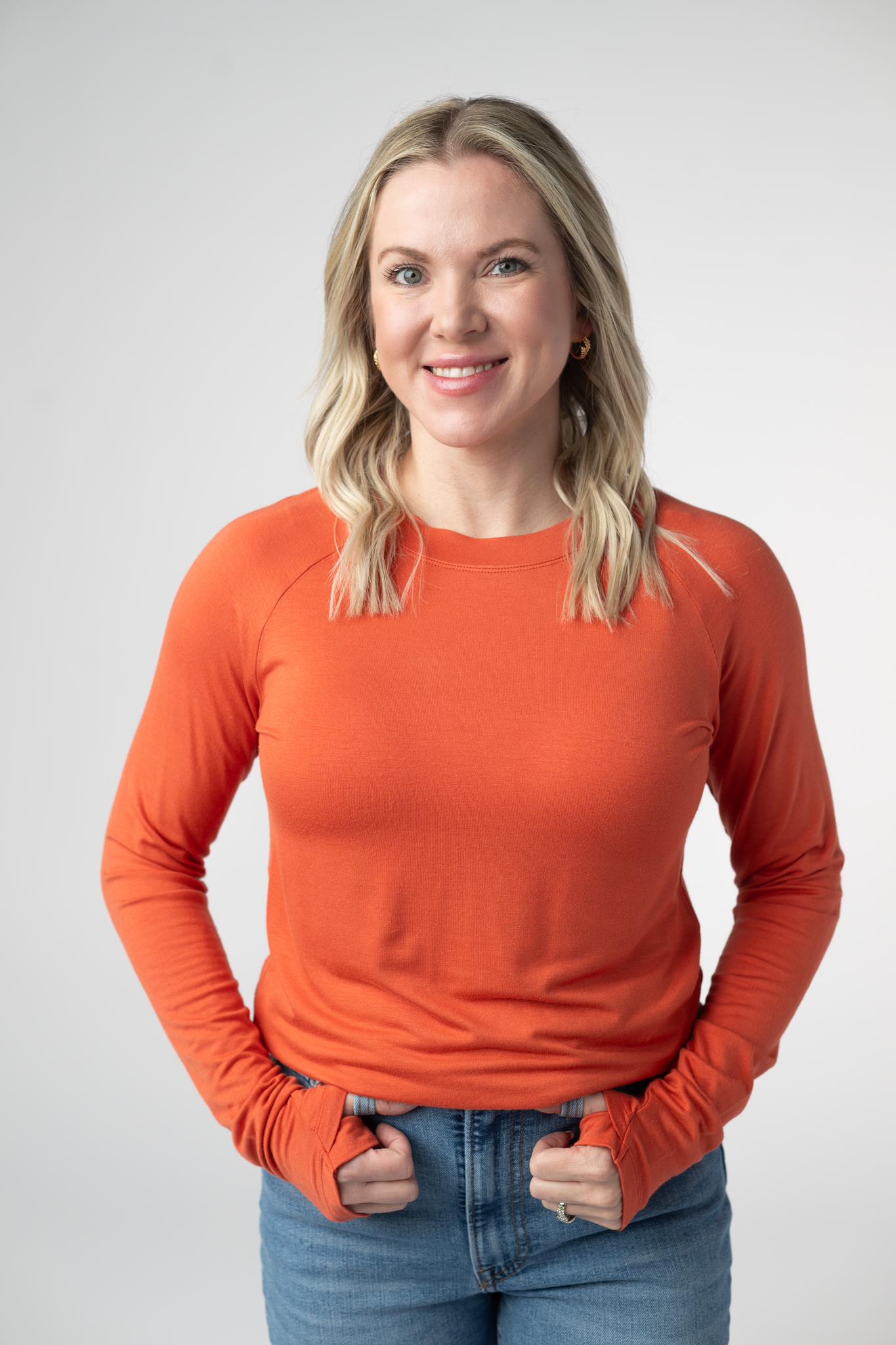 Michelle Mae Blair Long Sleeve Top - Pumpkin