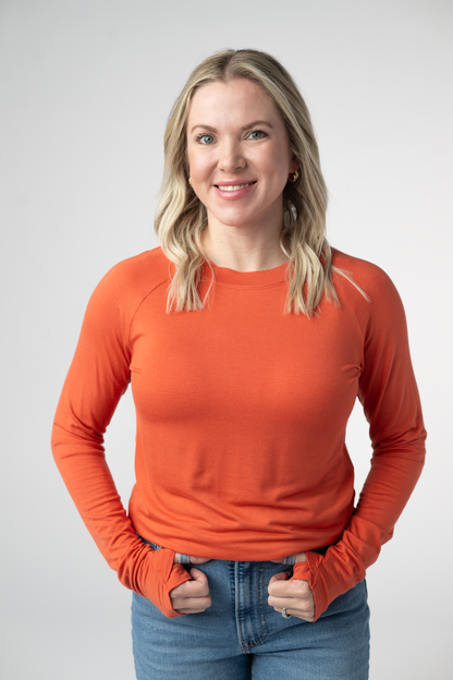 Michelle Mae Blair Long Sleeve Top - Pumpkin
