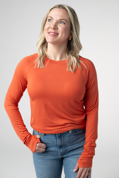 Michelle Mae Blair Long Sleeve Top - Pumpkin
