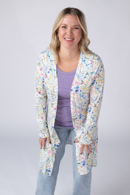 Michelle Mae Classic Cardigan - Cottage Floral