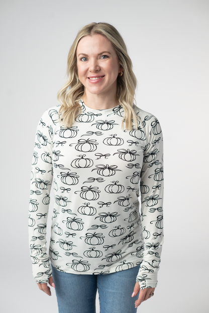 Michelle Mae Blair Long Sleeve Top - Classic Pumpkins