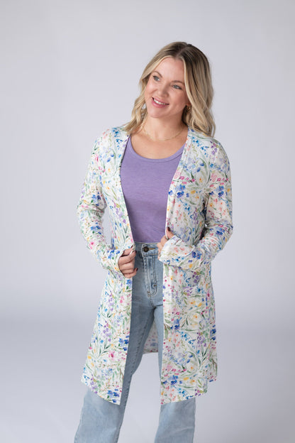 Michelle Mae Classic Cardigan - Cottage Floral